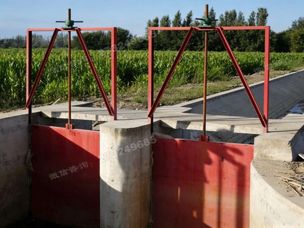 彬县玉米地双门铸铁闸门