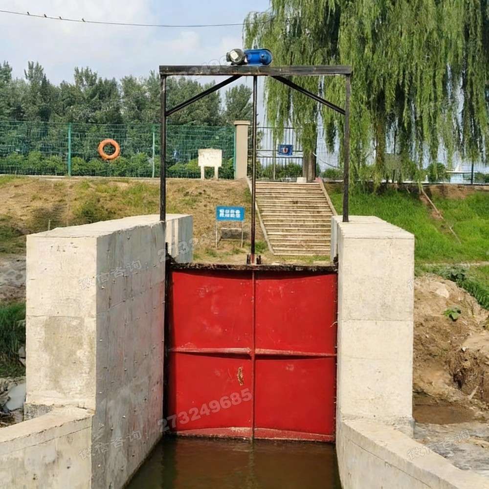 南山河畔双门铸铁闸门
