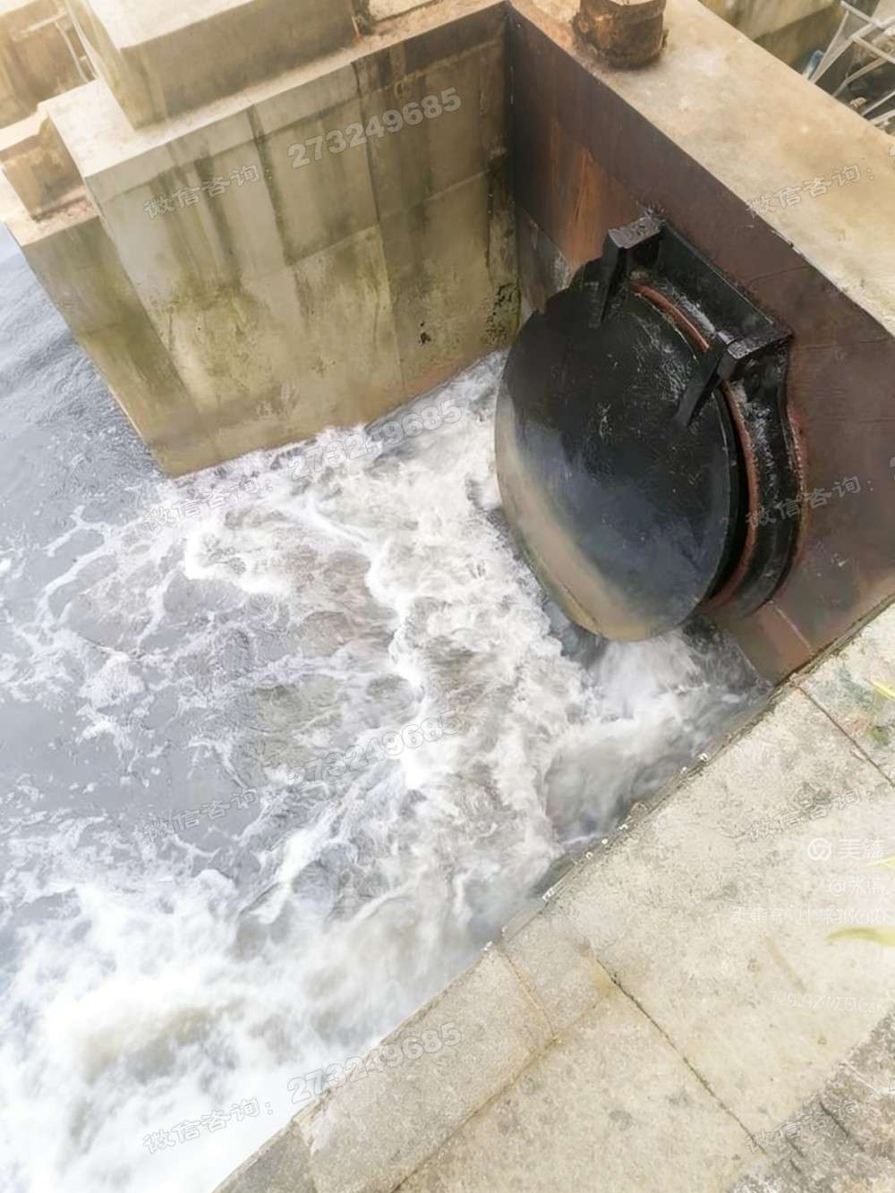 南山黑色铸铁排水拍门