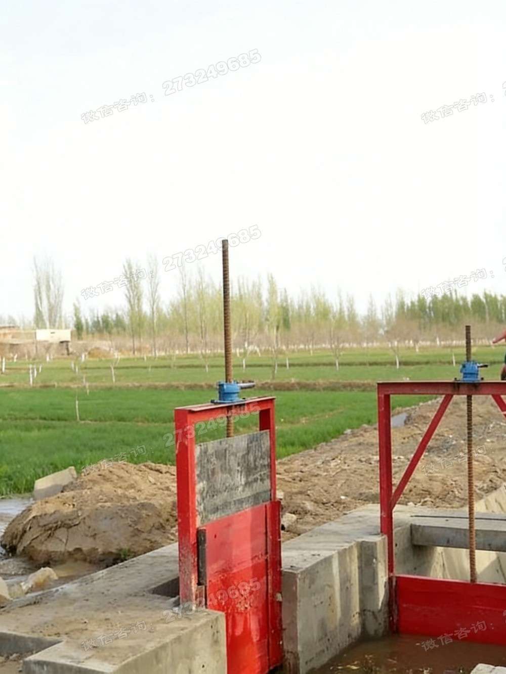 翠屏红色渠道闸门